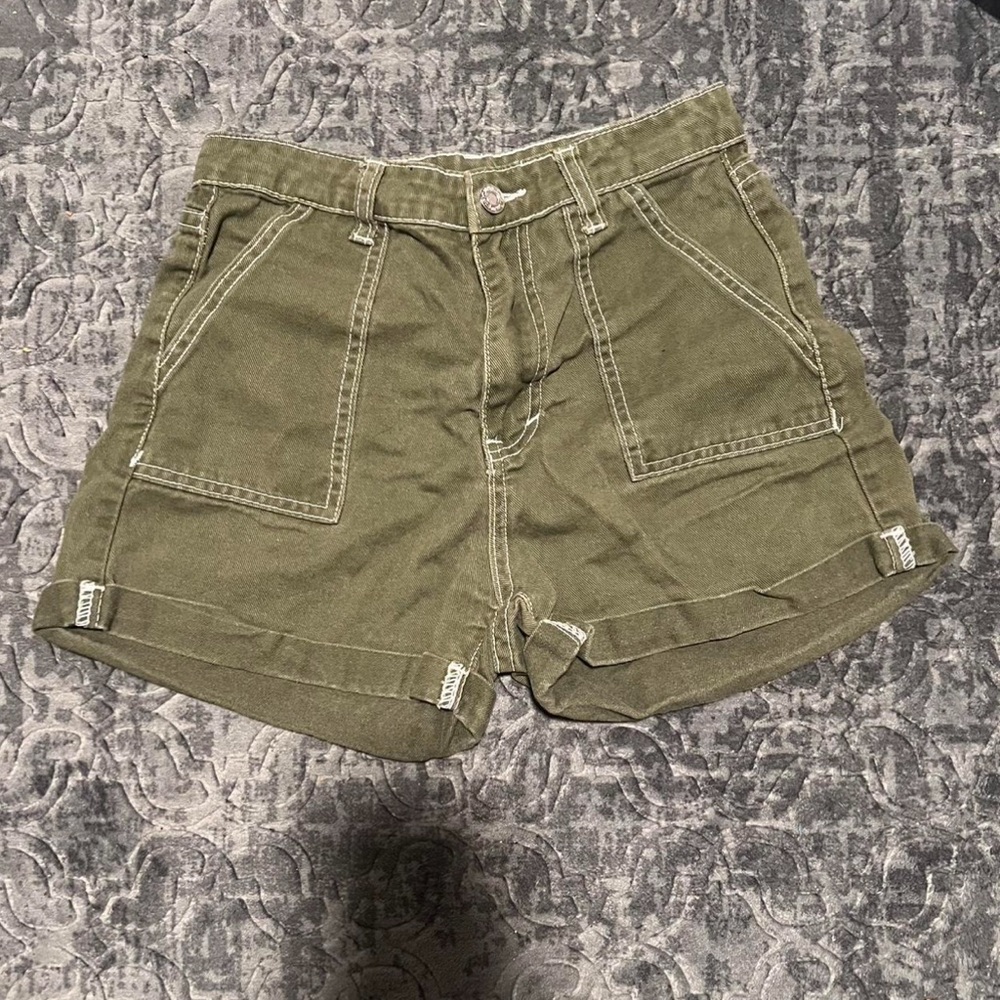 Olive Green Women's Shorts